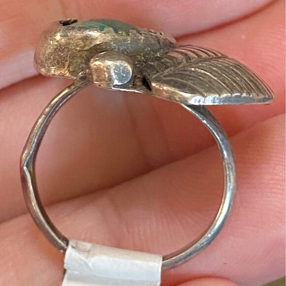 Ring Size 6.5 Malachite J. Yazzie Sterling Silver 925 Women Semi-Precious Stone - Picture 5 of 8